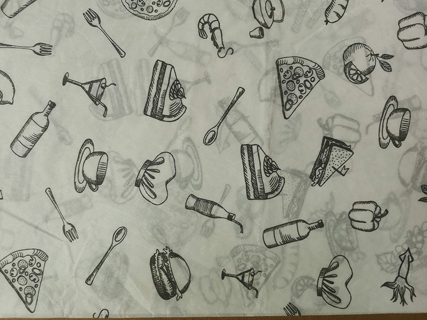 20-60gsm Food Wrapping Paper , Non Toxic Wrap Burger Wax Paper